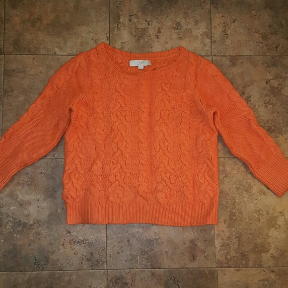 Loft orange sweater size medium - Picture 4 of 5